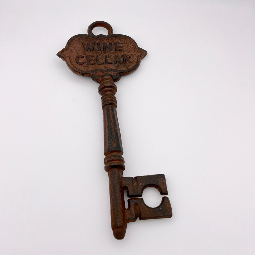 Wrought iron wine cellar “key”, 12” length